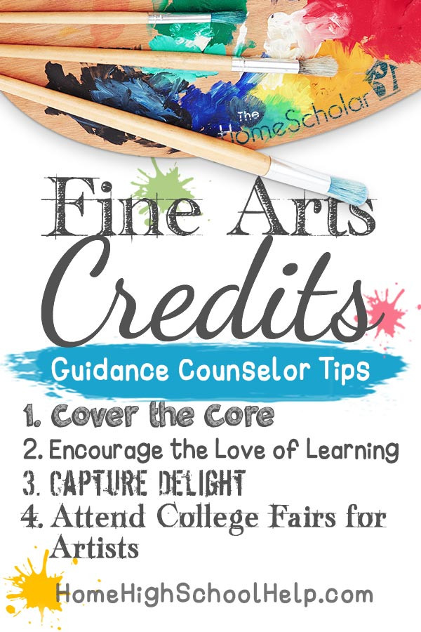 homeschool fine arts credits pin