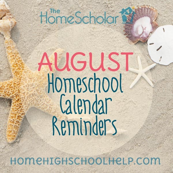 august homeschool calendar reminders title