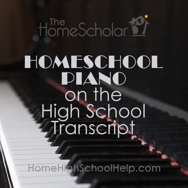 Homeschool Piano on the High School Transcript